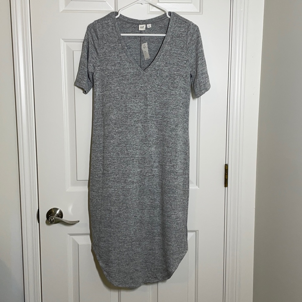 Gap Short Sleeve Gray Dress NWT